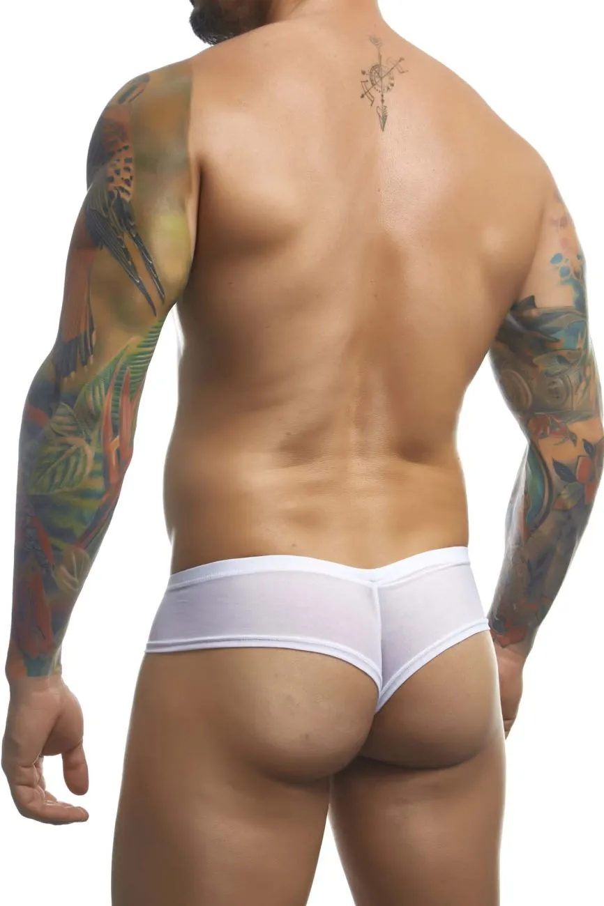 Bekleidung_Justin   Simon_Herrenunterwäsche JUSTIN SIMON XSJ22 Cheek Slip Farbe Weiß Mesh