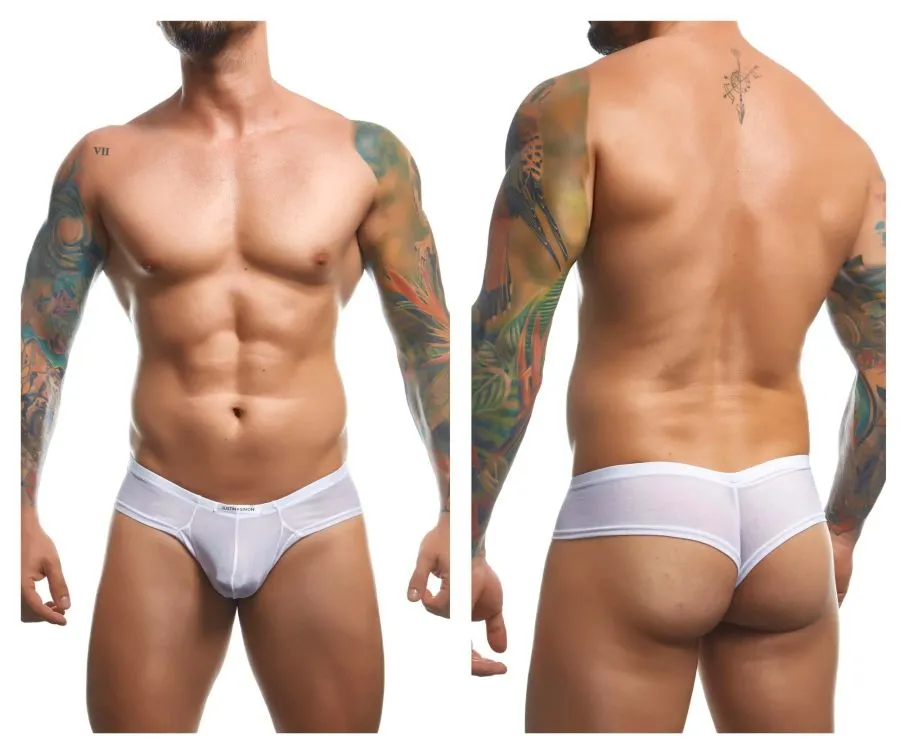 Bekleidung_Justin   Simon_Herrenunterwäsche JUSTIN SIMON XSJ22 Cheek Slip Farbe Weiß Mesh