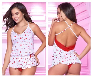 Bekleidung_Mapale_Damen Top und freche Schlafanzug-Hose Set