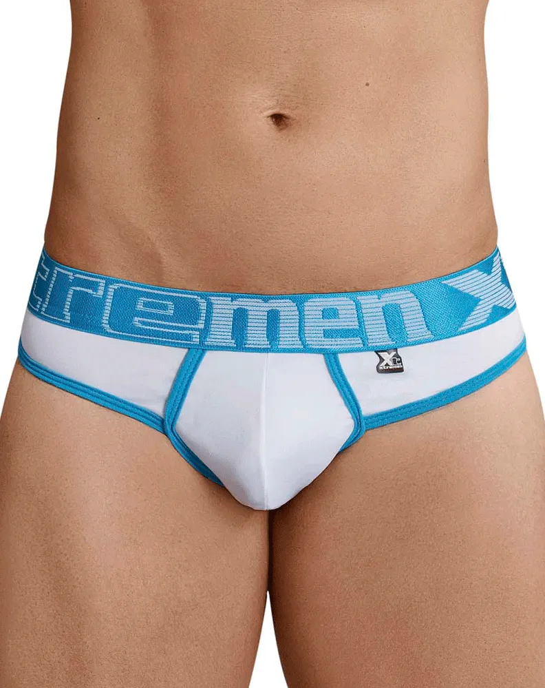 Kleidung_Xtremen_Herrenunterwäsche Xtremen 91031-3 3er Pack Piping Tangas Grün-Weiß-Blau