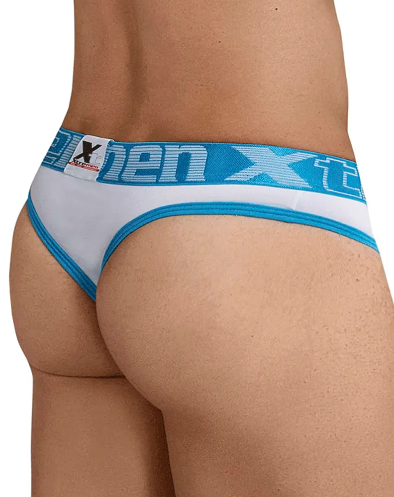 Kleidung_Xtremen_Herrenunterwäsche Xtremen 91031-3 3er Pack Piping Tangas Grün-Weiß-Blau
