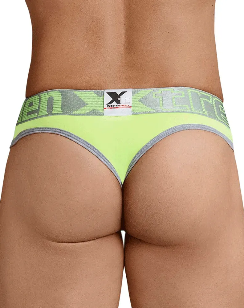 Kleidung_Xtremen_Herrenunterwäsche Xtremen 91031-3 3er Pack Piping Tangas Grün-Weiß-Blau