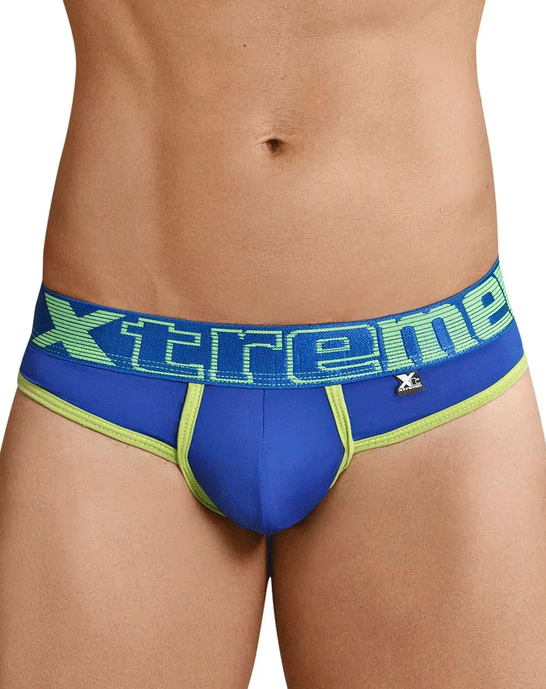 Kleidung_Xtremen_Herrenunterwäsche Xtremen 91031-3 3er Pack Piping Tangas Grün-Weiß-Blau