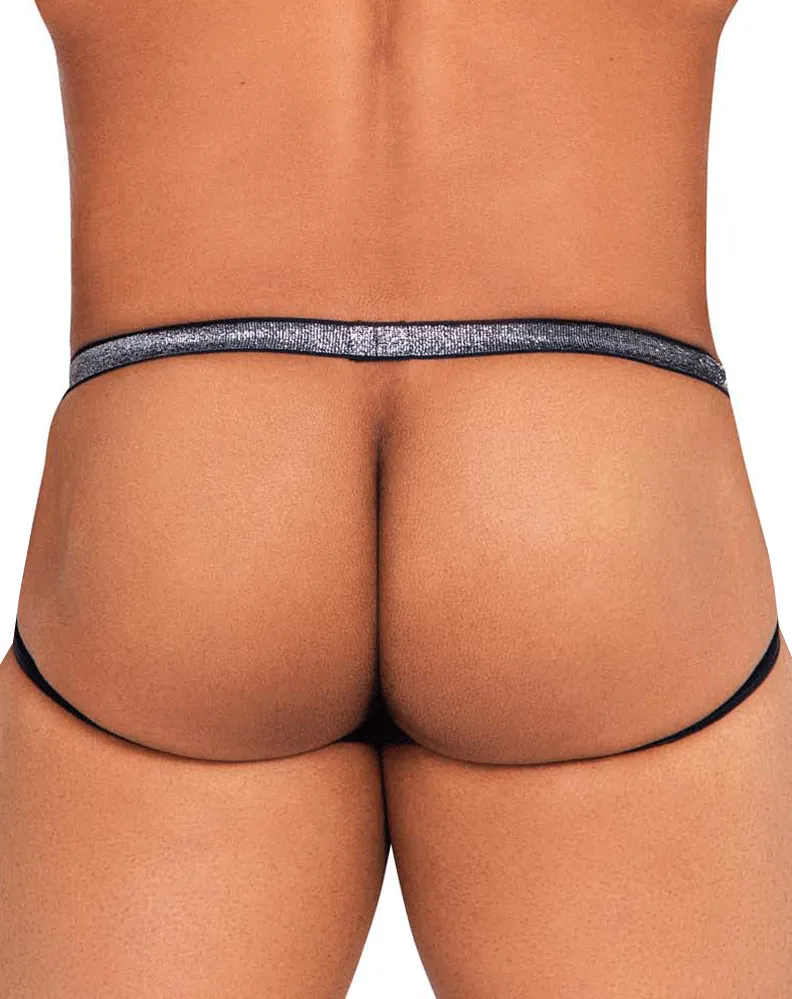 Clothing_Xtremen_Herrenunterwäsche Xtremen 91116 Metallischer Jockstrap Schwarz