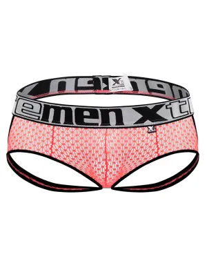 Clothing_Xtremen_Herrenunterwäsche Xtremen 91119 Verführerisches Spitzen-Jockstrap Koralle