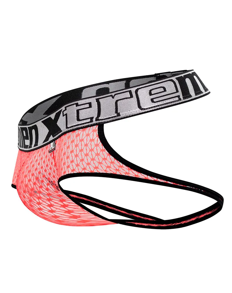 Clothing_Xtremen_Herrenunterwäsche Xtremen 91119 Verführerisches Spitzen-Jockstrap Koralle
