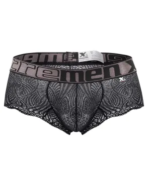 Clothing_Xtremen_Herrenunterwäsche Xtremen 91123 Schicke Spitzen-Slip  Schwarz