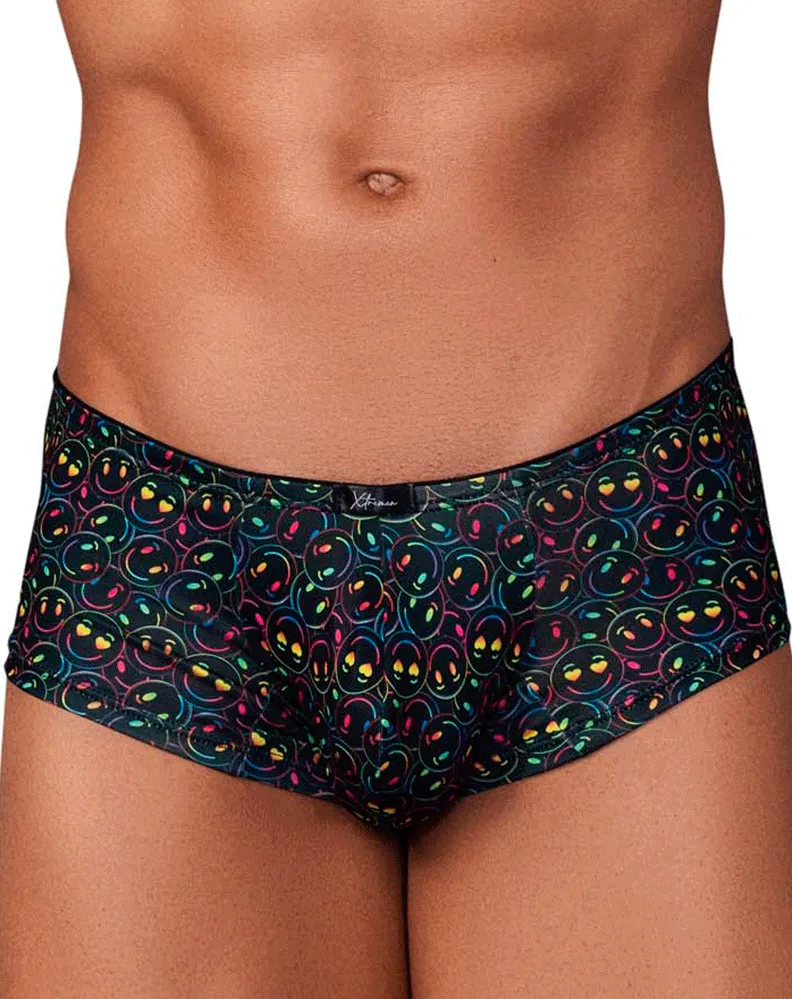 Clothing_Xtremen_Herrenunterwäsche Xtremen 91147 Bedruckte Mikrofaser-Boxershorts mit Smiley-Gesicht