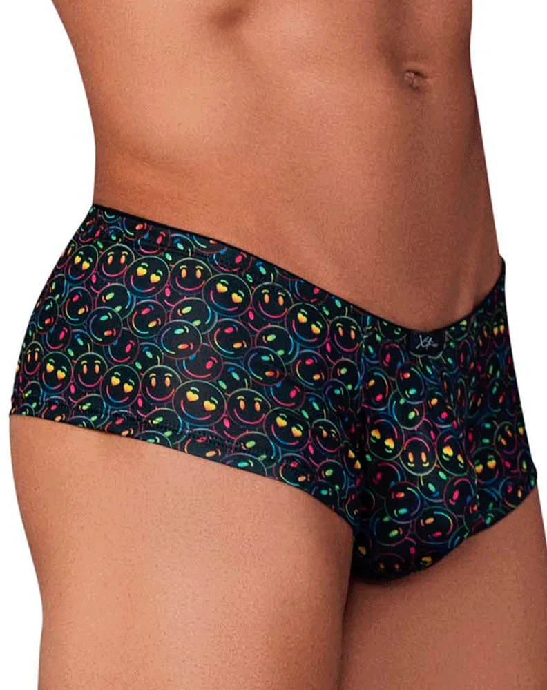 Clothing_Xtremen_Herrenunterwäsche Xtremen 91147 Bedruckte Mikrofaser-Boxershorts mit Smiley-Gesicht