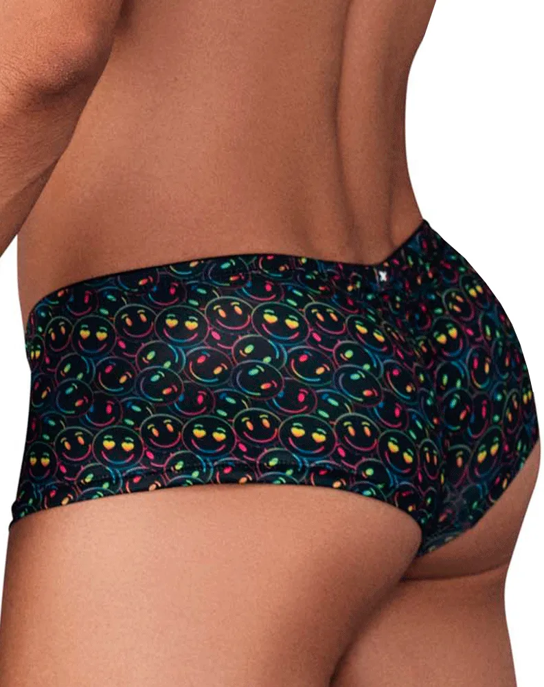 Clothing_Xtremen_Herrenunterwäsche Xtremen 91147 Bedruckte Mikrofaser-Boxershorts mit Smiley-Gesicht