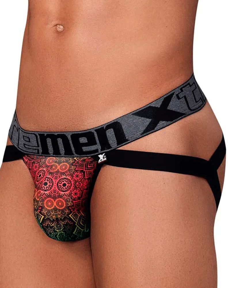 Clothing_Xtremen_Herrenunterwäsche Xtremen 91148 Bedruckter Mikrofaser-Jockstrap Mandala