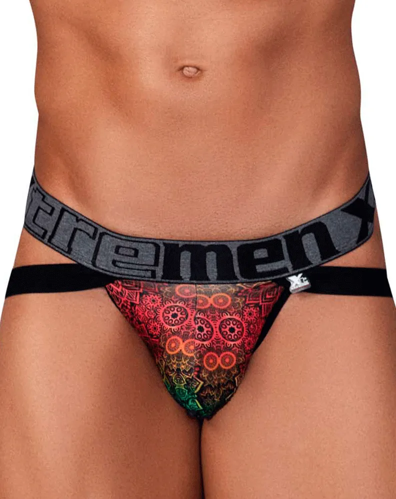 Clothing_Xtremen_Herrenunterwäsche Xtremen 91148 Bedruckter Mikrofaser-Jockstrap Mandala