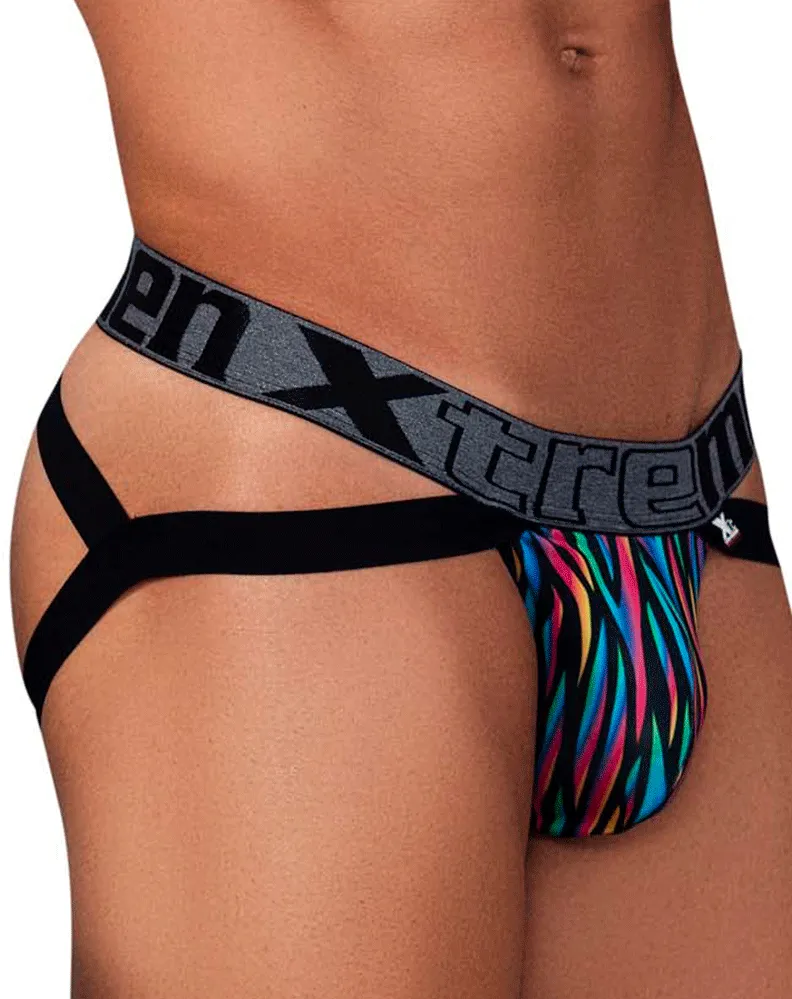 Clothing_Xtremen_Herrenunterwäsche Xtremen 91148 Bedruckter Mikrofaser-Jockstrap
