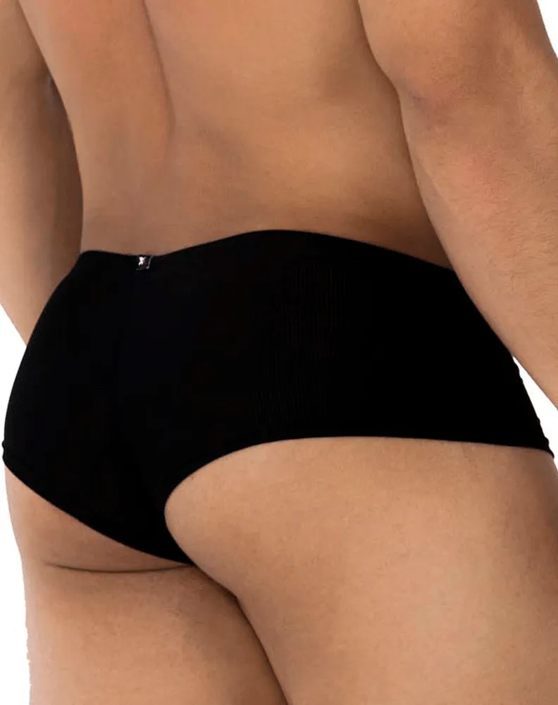 Clothing_Xtremen_Herrenunterwäsche Xtremen 91175 Mikrofaser-Boxershorts Schwarz
