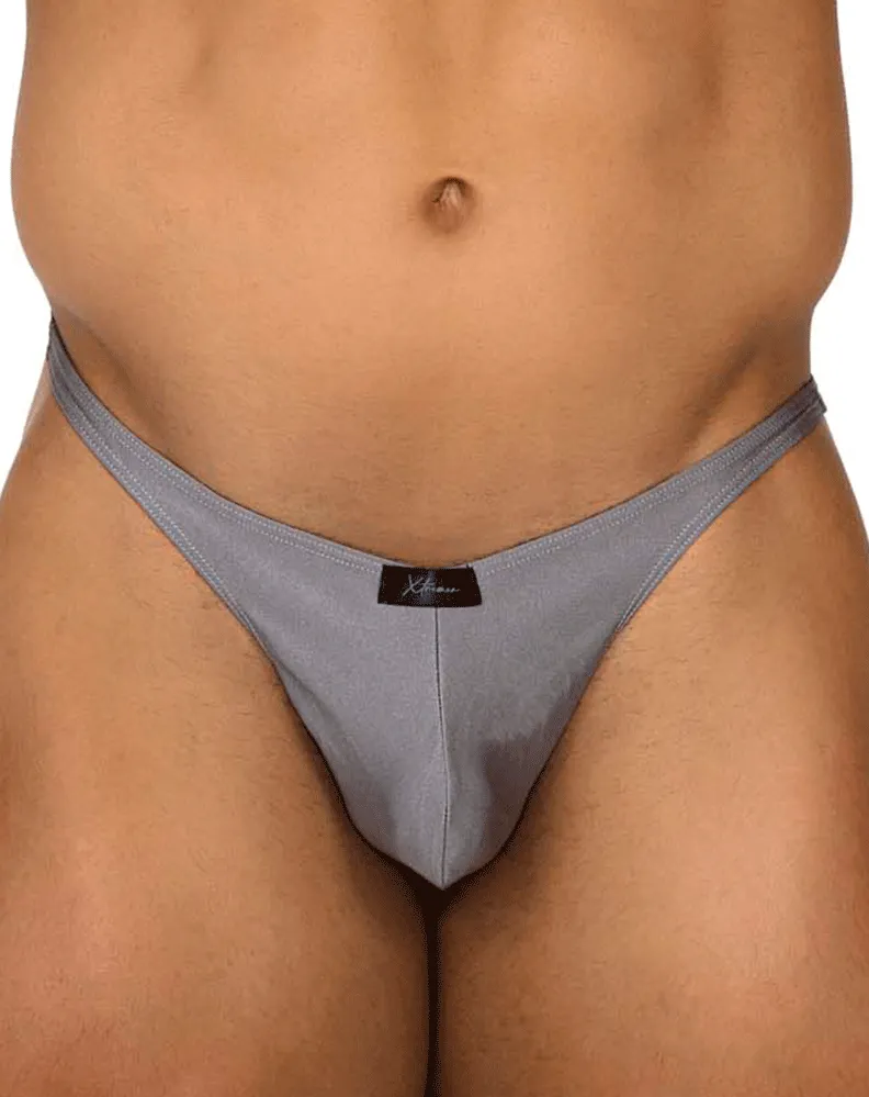 Clothing_Xtremen_Herrenunterwäsche Xtremen 91178 Mikrofaser-Tangas Silber