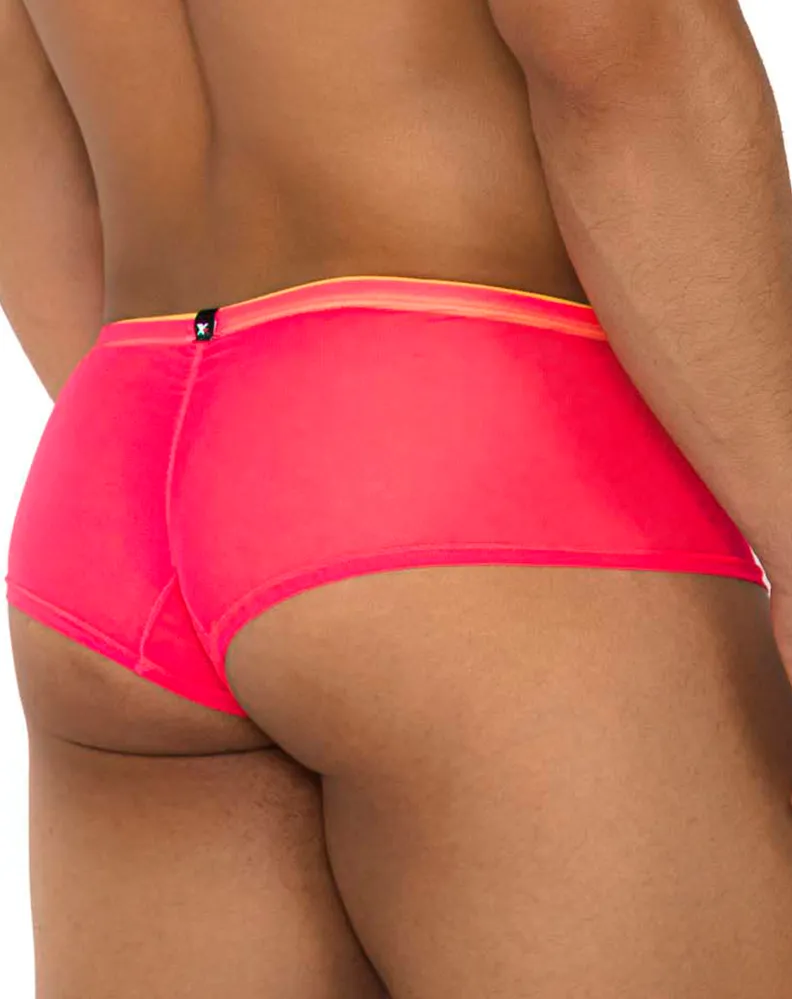 Clothing_Xtremen_Herrenunterwäsche Xtremen 91188 Tüll Mesh Shorts Pink