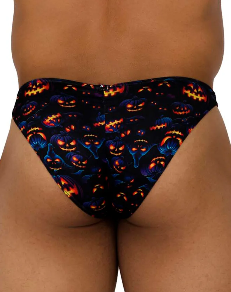 Clothing_Xtremen_Herrenunterwäsche Xtremen 91195 Bedruckte Bikini-Slip Kürbismuster