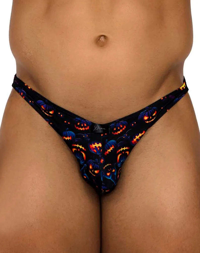Clothing_Xtremen_Herrenunterwäsche Xtremen 91195 Bedruckte Bikini-Slip Kürbismuster