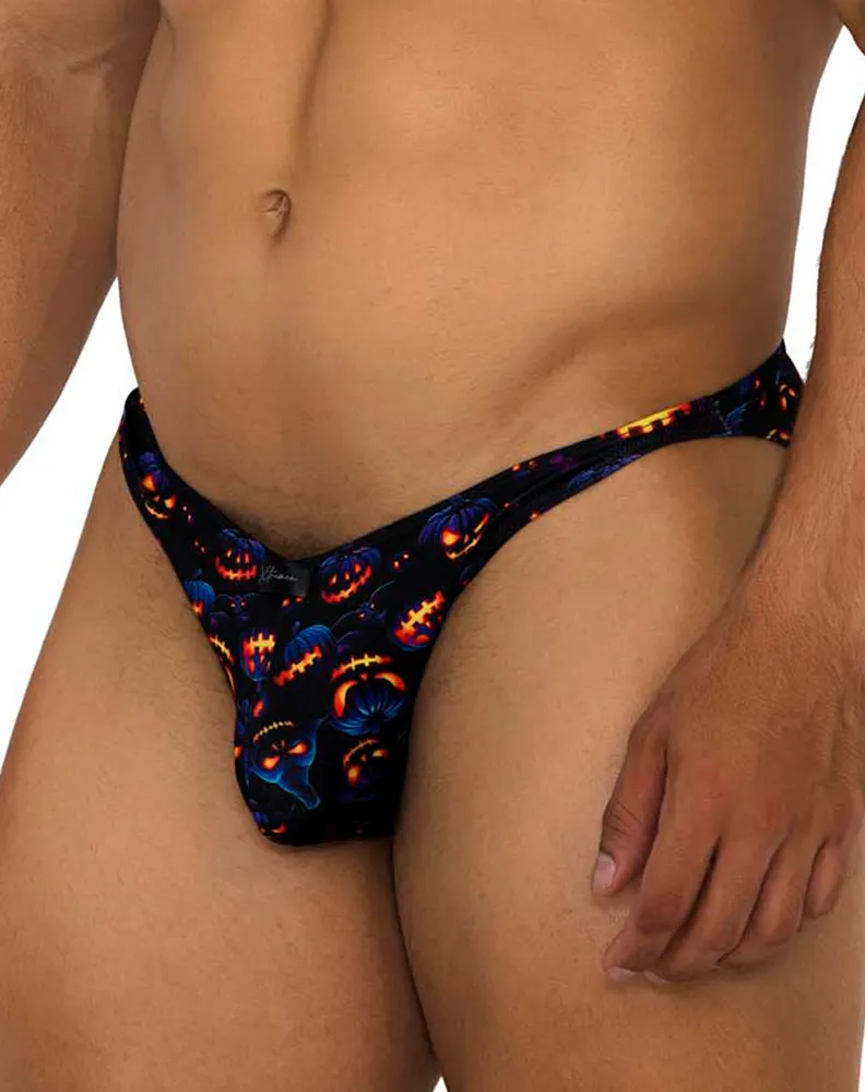 Clothing_Xtremen_Herrenunterwäsche Xtremen 91195 Bedruckte Bikini-Slip Kürbismuster