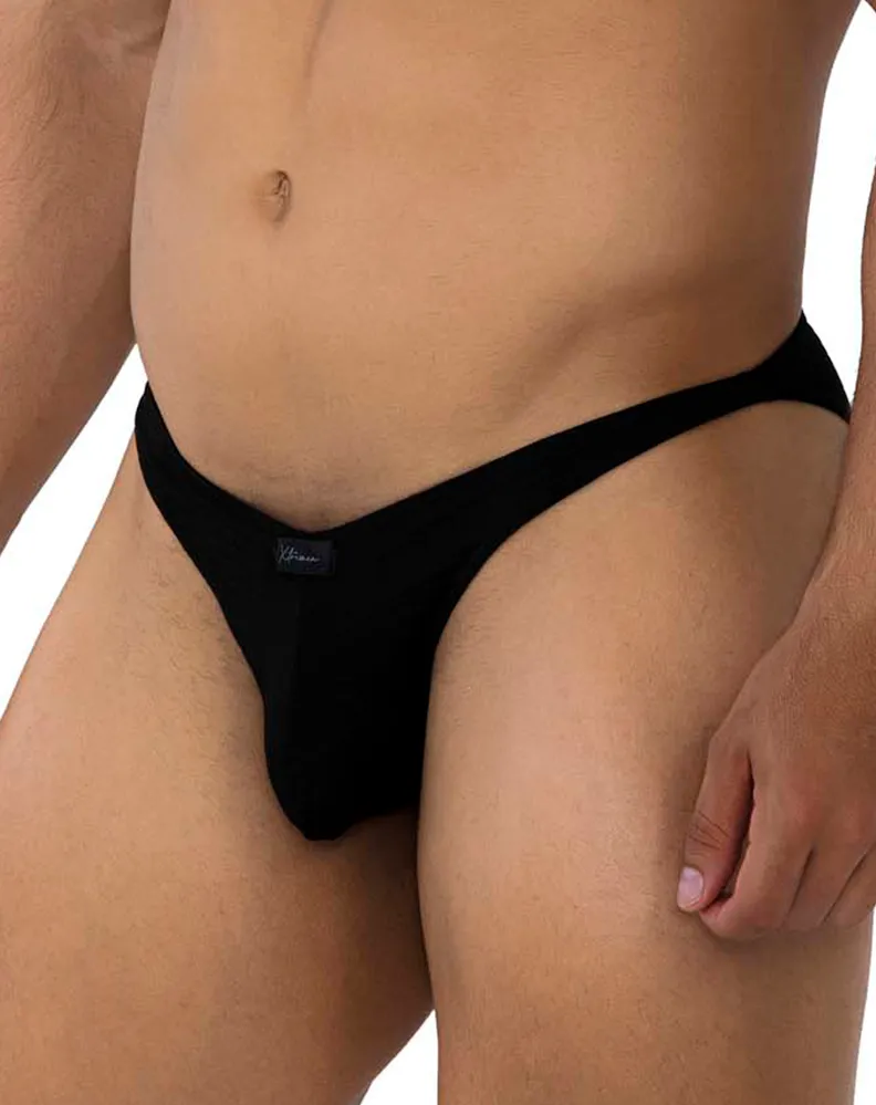 Clothing_Xtremen_Herrenunterwäsche Xtremen 91197 Jacquard-Bikini Schwarz