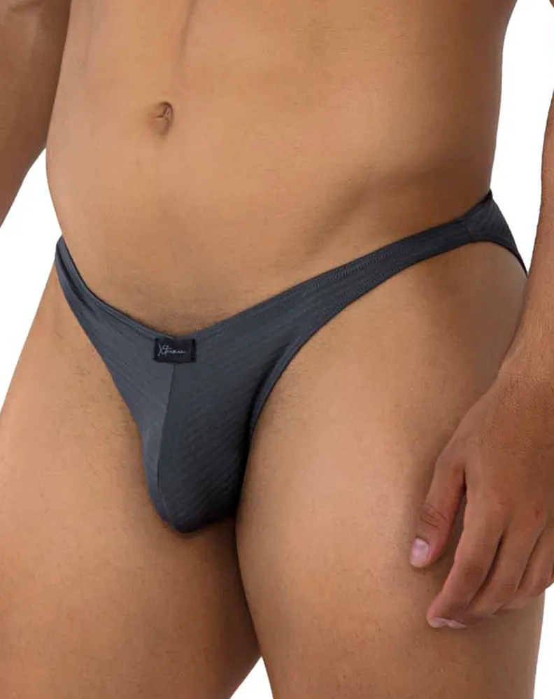 Clothing_Xtremen_Herrenunterwäsche Xtremen 91197 Jacquard-Bikini Grau