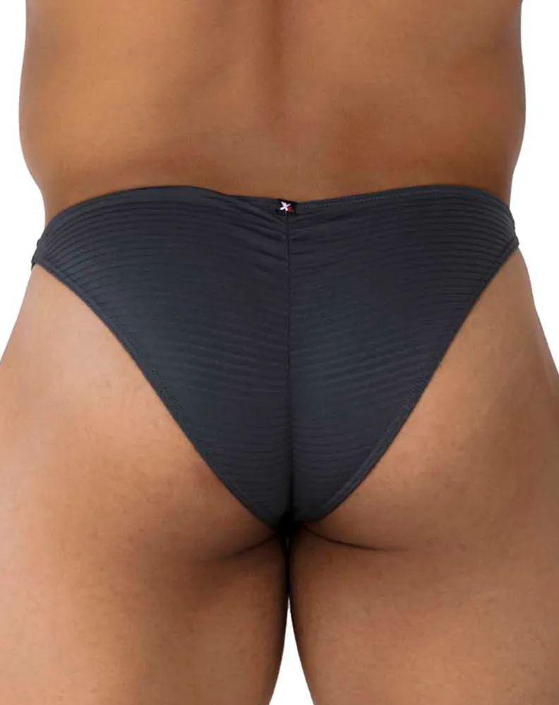 Clothing_Xtremen_Herrenunterwäsche Xtremen 91197 Jacquard-Bikini Grau