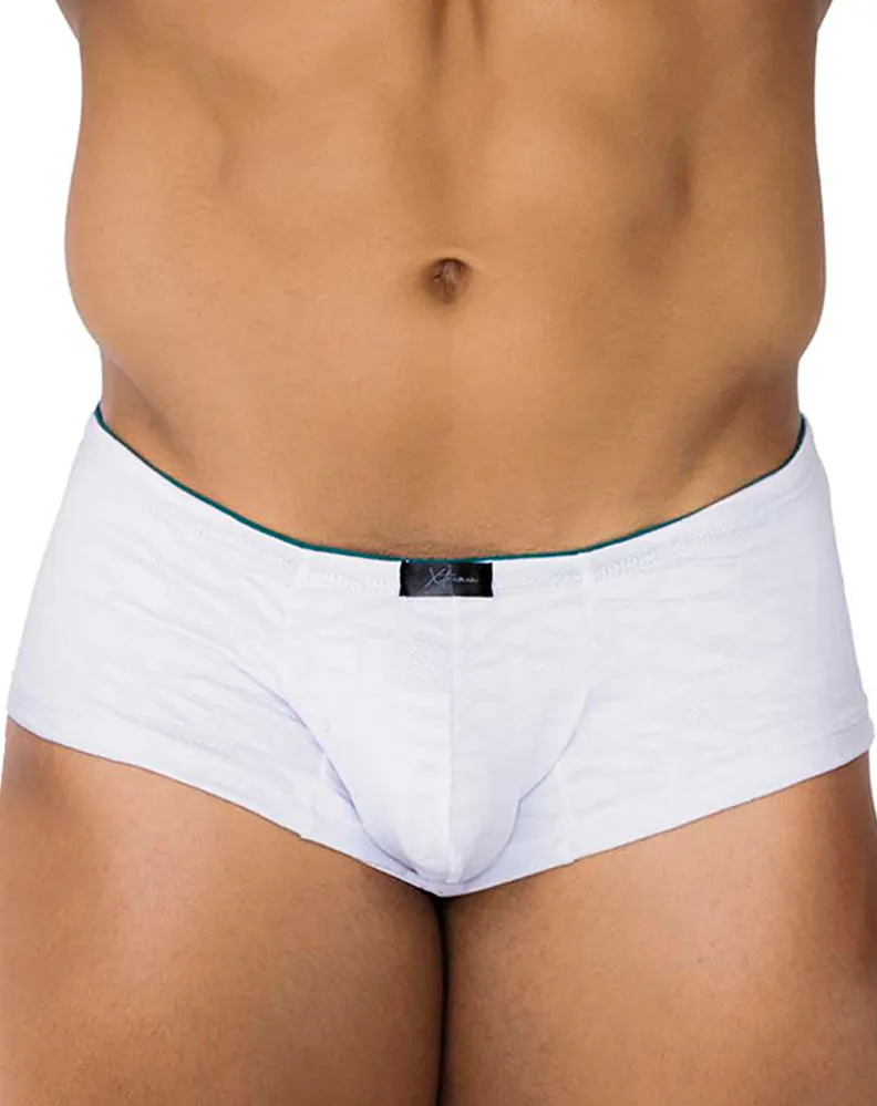 Clothing_Xtremen_Herrenunterwäsche Xtremen 91199 Jacquard-Boxershorts Weiß