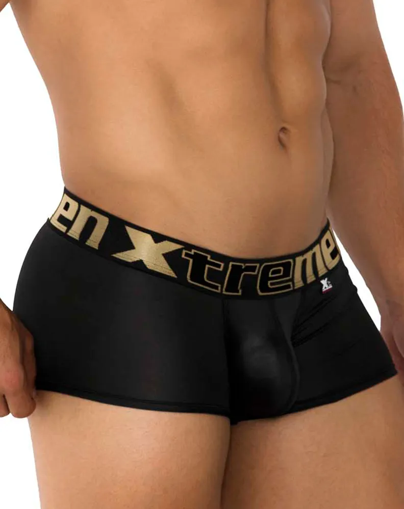 Clothing_Xtremen_Herrenunterwäsche Xtremen 91202 Mikrofaser-Boxershorts Schwarz