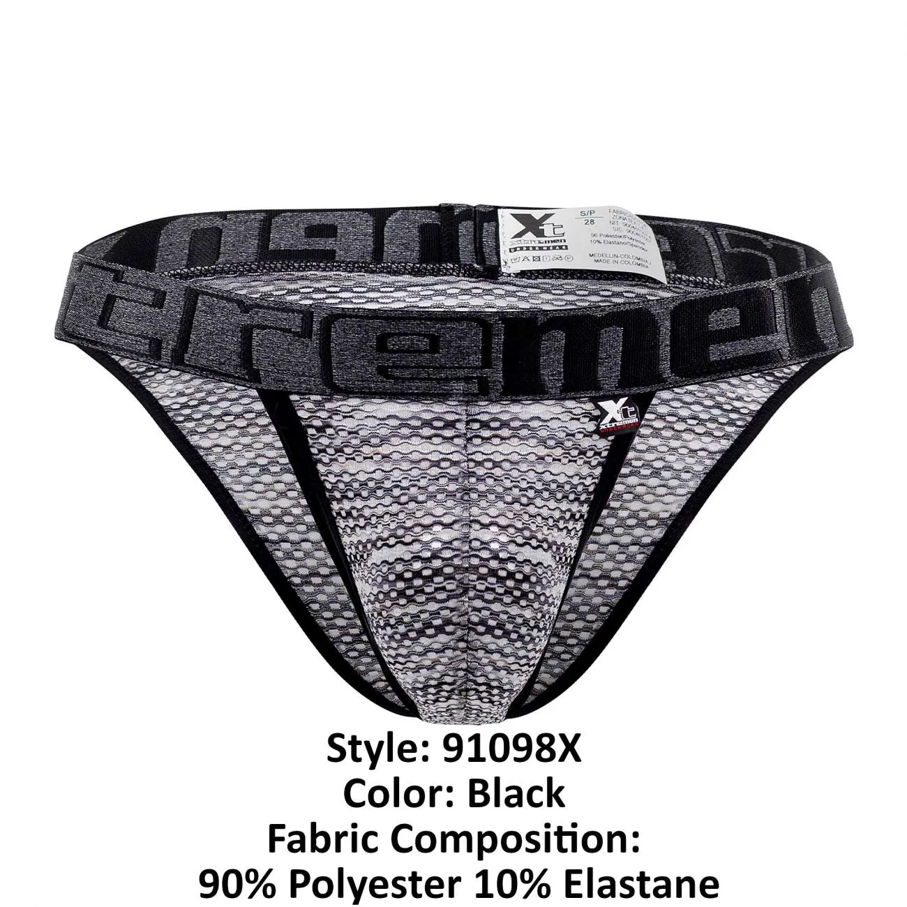 Clothing_Xtremen_Unterwäsche Xtremen 91098X Mikrofasermesh-Bikini Farbe Schwarz