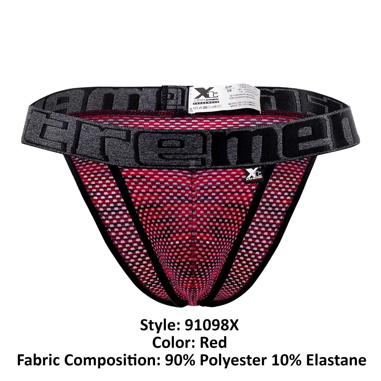 Clothing_Xtremen_Unterwäsche Xtremen 91098X Mikrofasernetz-Bikini Farbe Rot