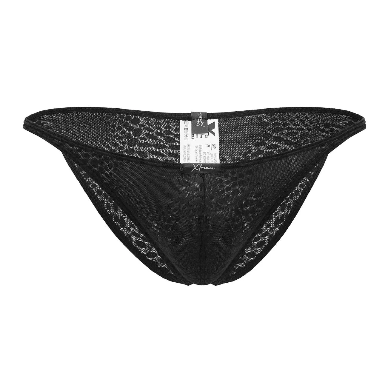 Clothing_Xtremen_Unterwäsche Xtremen 91121 Spitzen-Bikini Farbe Schwarz