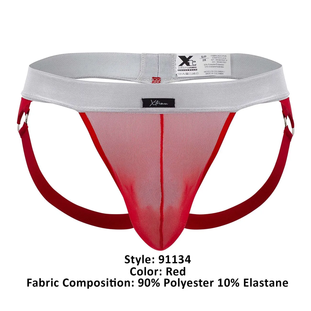 Kleidung_Xtremen_Unterwäsche Xtremen 91134 Mesh-Suspensorium Farbe Rot