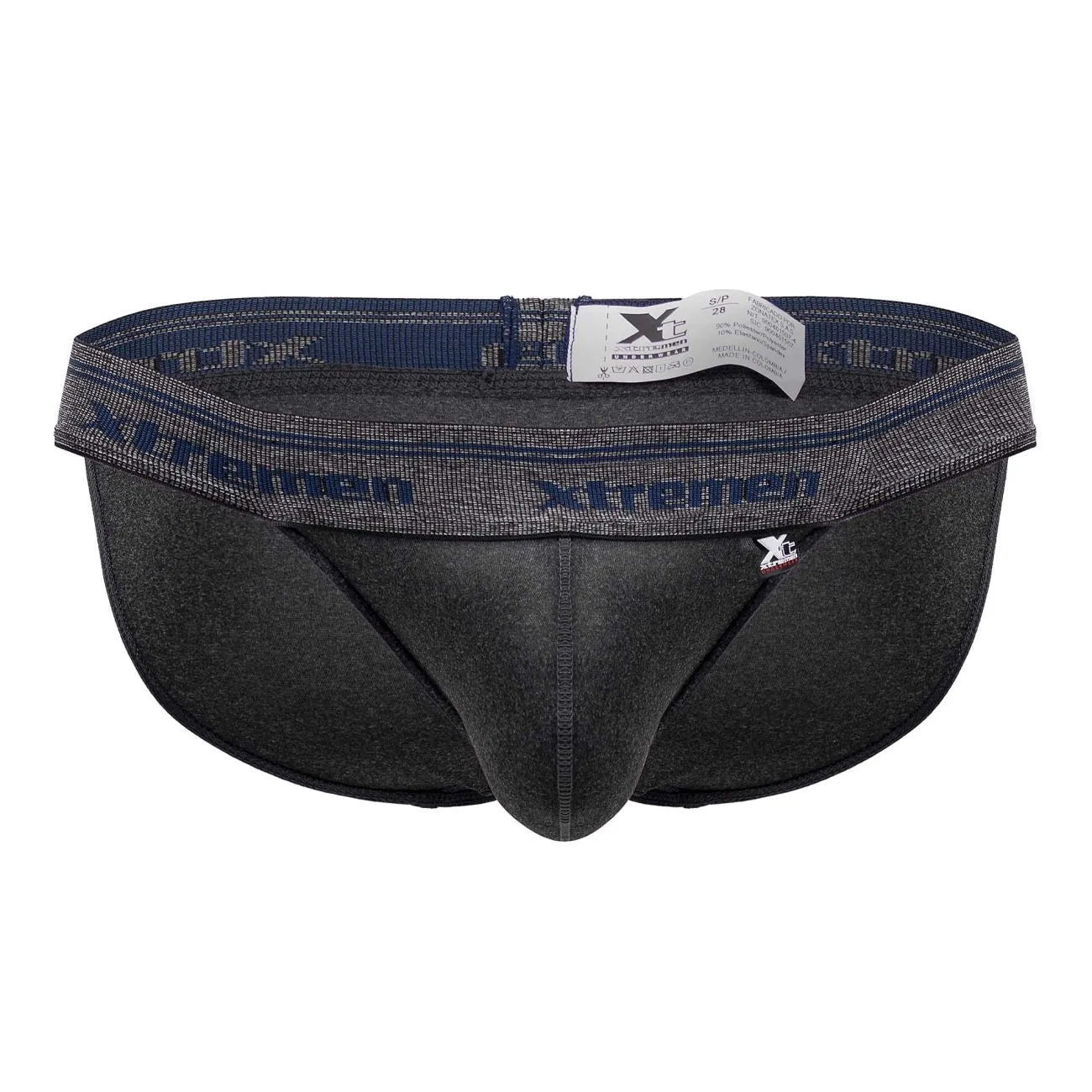 Clothing_Xtremen_Unterwäsche Xtremen 91143 Ultraweicher Bikini Farbe Grau Kreuz