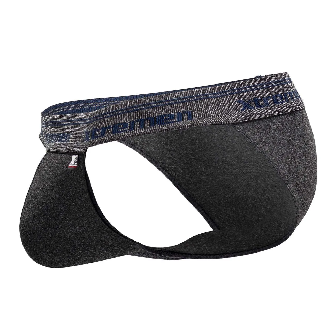 Clothing_Xtremen_Unterwäsche Xtremen 91143 Ultraweicher Bikini Farbe Grau Kreuz