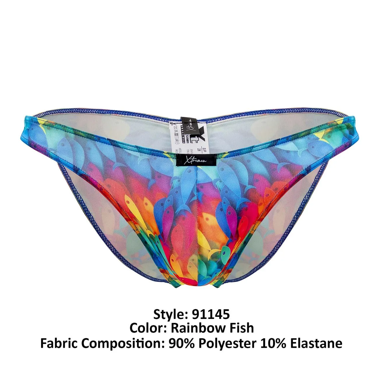 Clothing_Xtremen_Unterwäsche Xtremen 91145 Bedruckter Mikrofaser-Bikini Farbe Regenbogenfisch
