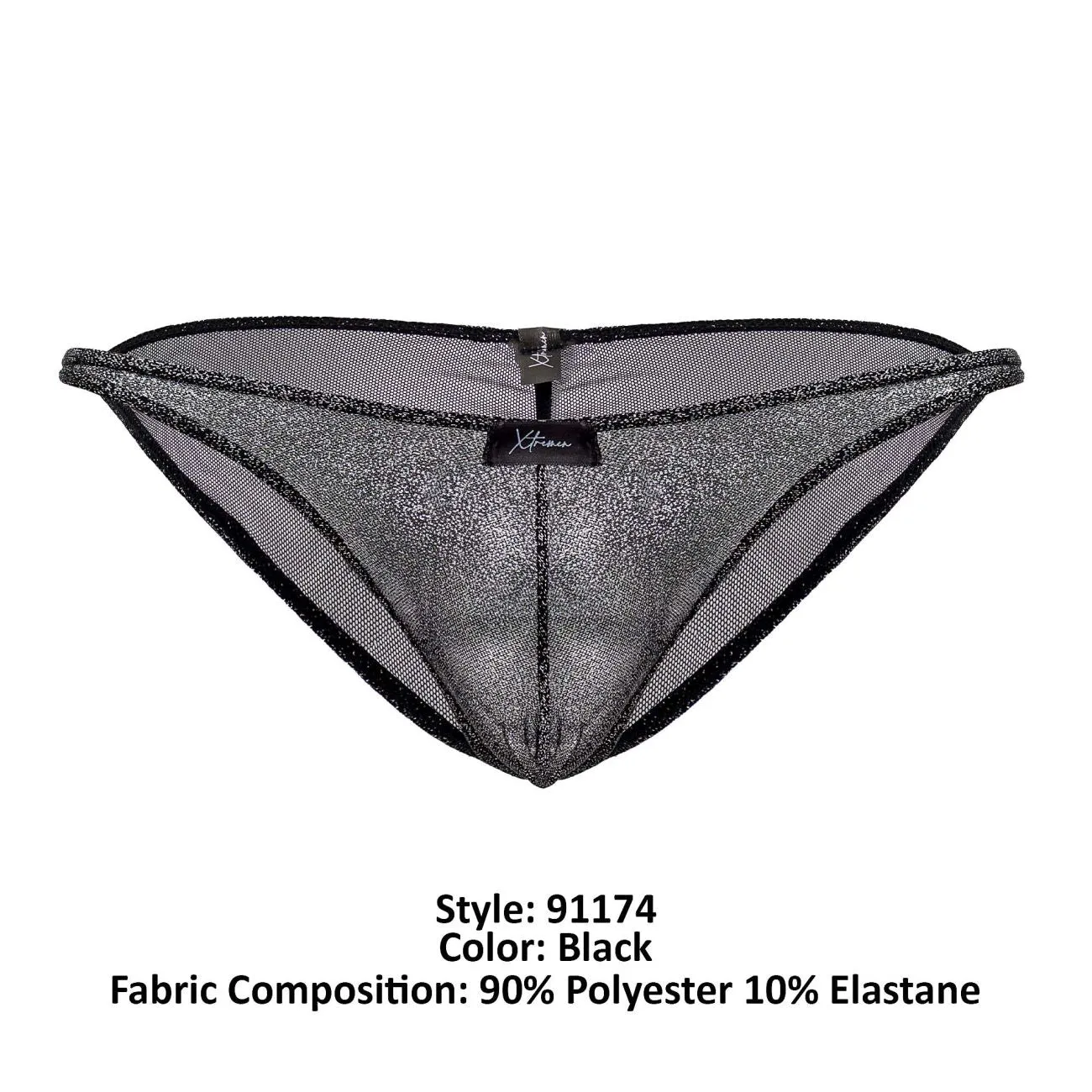 Clothing_Xtremen_Unterwäsche Xtremen 91174 Tüll Mesh Bikini Farbe Schwarz