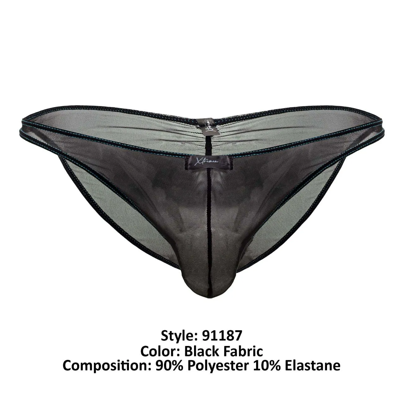 Clothing_Xtremen_Unterwäsche Xtremen 91187 Tüll Mesh Bikini Farbe Schwarz