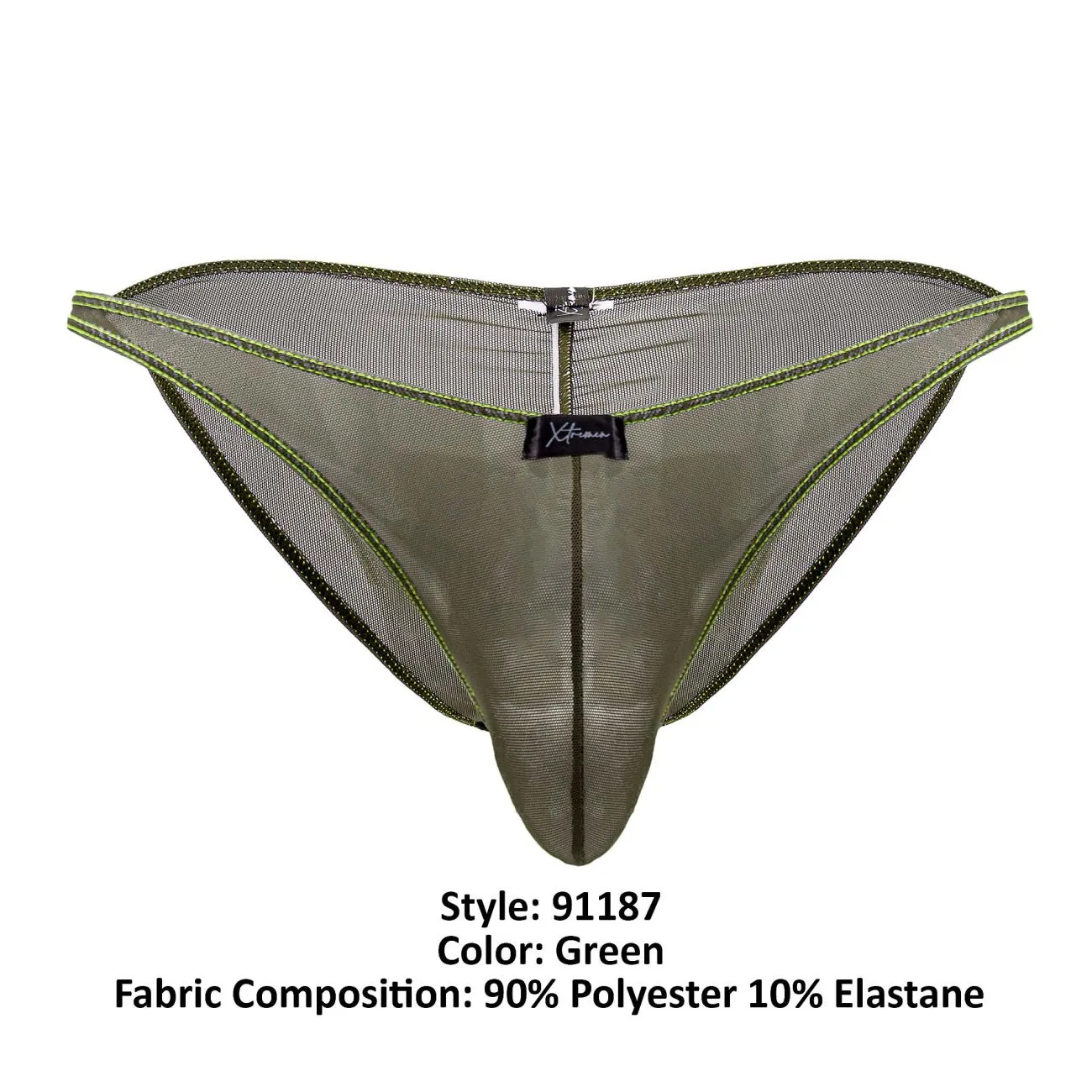 Clothing_Xtremen_Unterwäsche Xtremen 91187 Tüll Mesh Bikini Farbe Grün