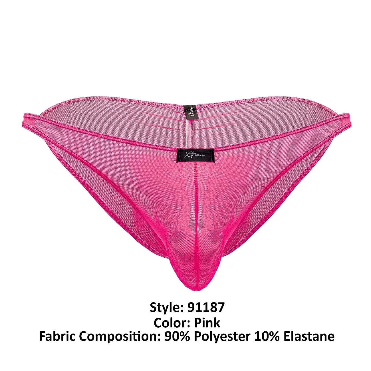 Clothing_Xtremen_Unterwäsche Xtremen 91187 Tüll Mesh Bikini Farbe Rosa