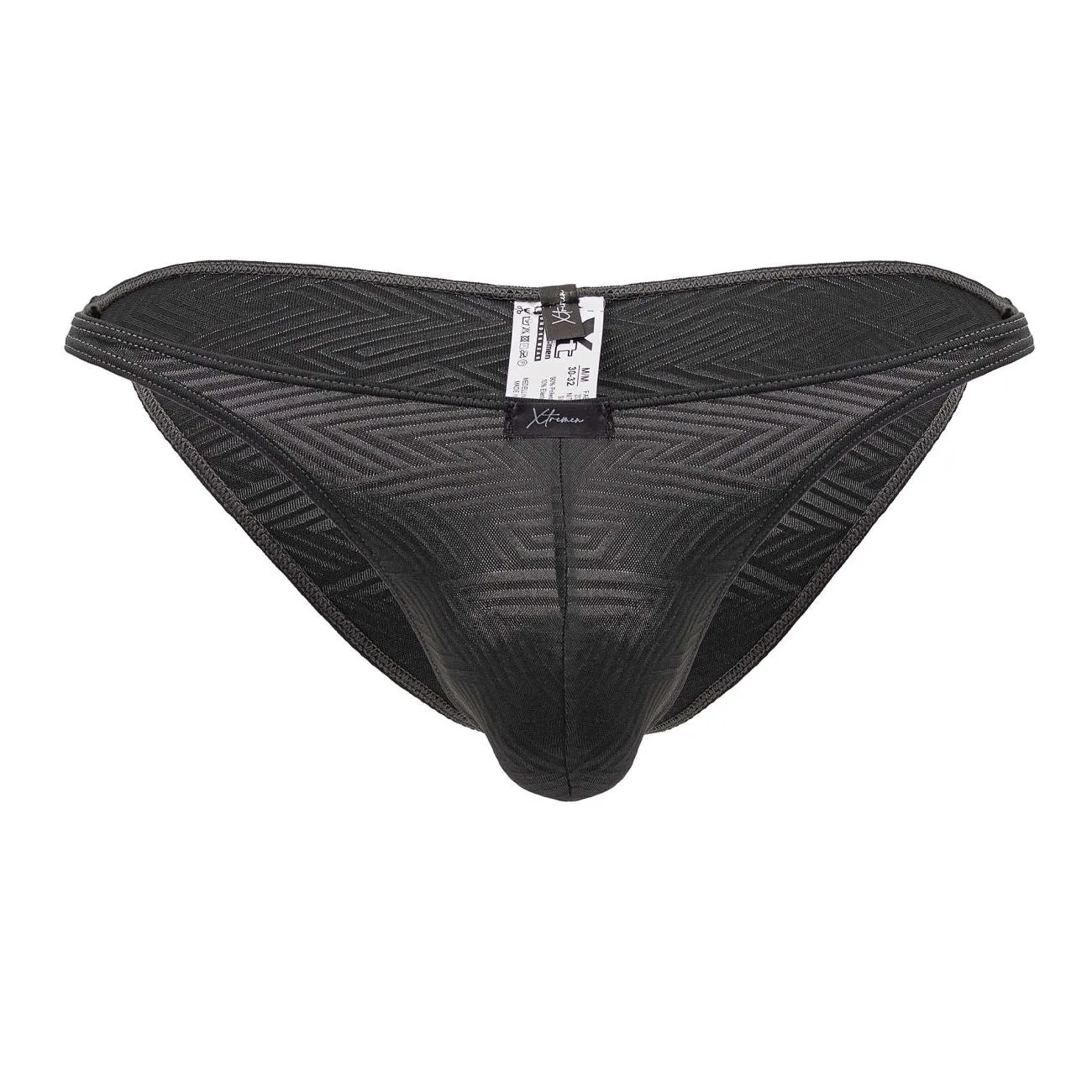 Clothing_Xtremen_Unterwäsche Xtremen 91192 Jacquard-Bikini Farbe Grau