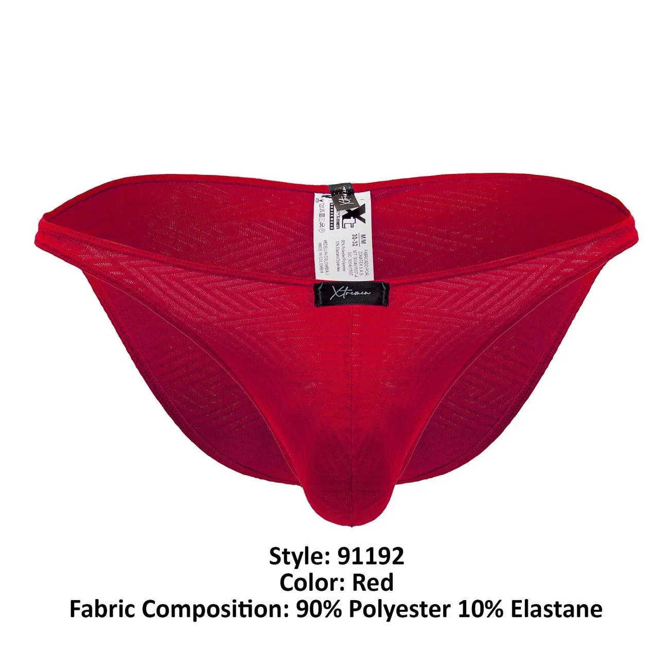Clothing_Xtremen_Unterwäsche Xtremen 91192 Jacquard-Bikini Farbe Rot