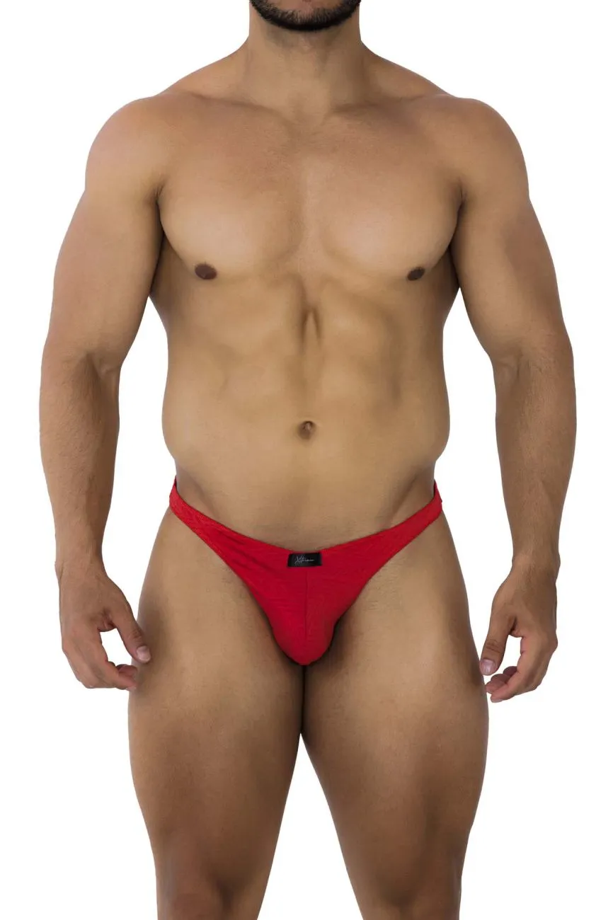Clothing_Xtremen_Unterwäsche Xtremen 91192 Jacquard-Bikini Farbe Rot