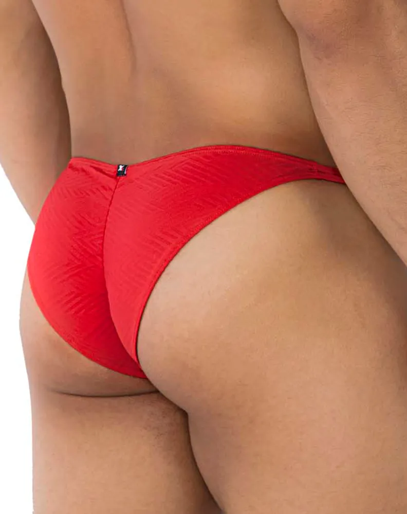 Clothing_Xtremen_Unterwäsche Xtremen 91192 Jacquard-Bikini Rot