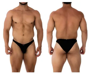 Clothing_Xtremen_Unterwäsche Xtremen 91197 Jacquard-Bikini Farbe Schwarz