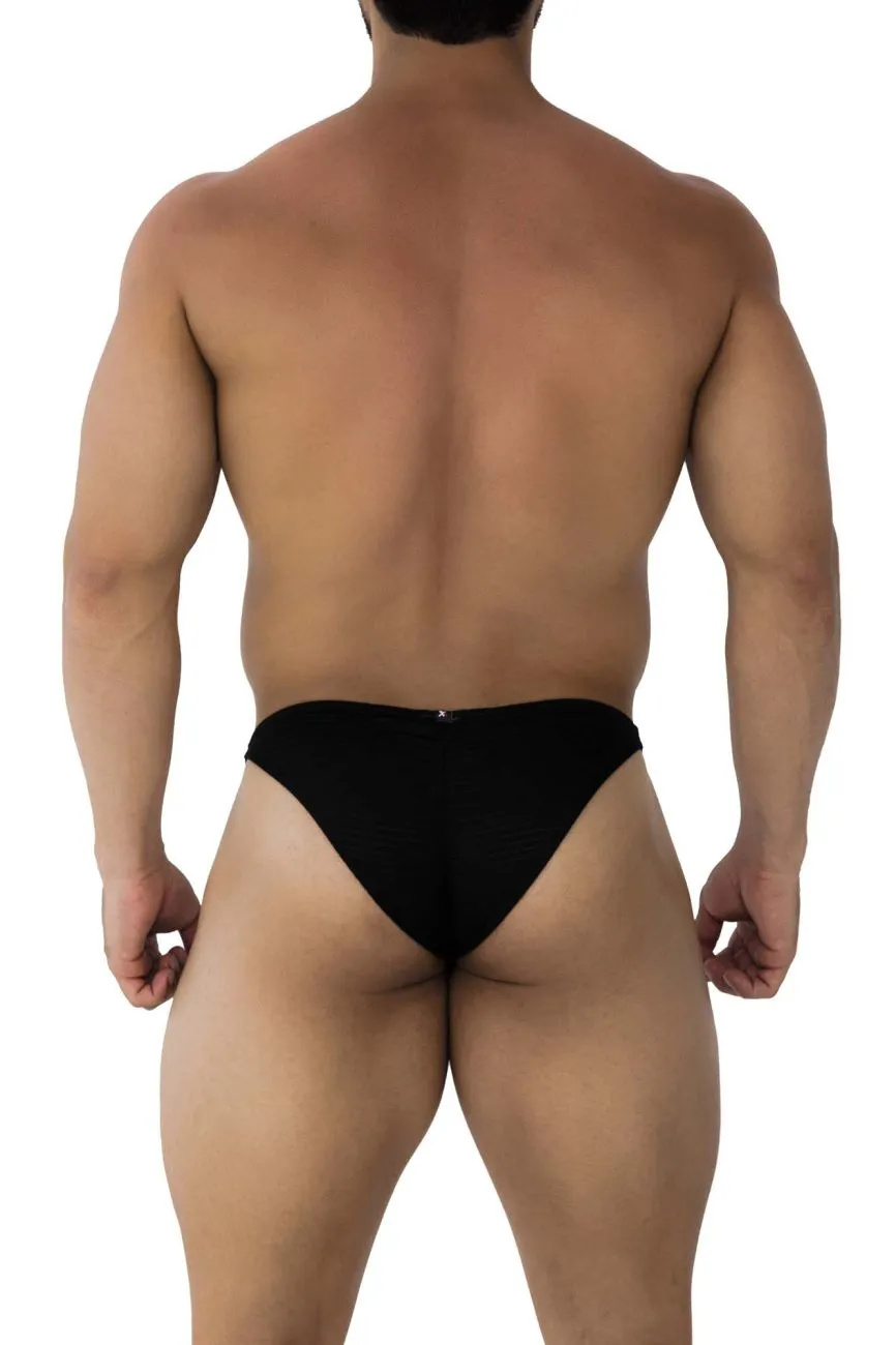 Clothing_Xtremen_Unterwäsche Xtremen 91197 Jacquard-Bikini Farbe Schwarz