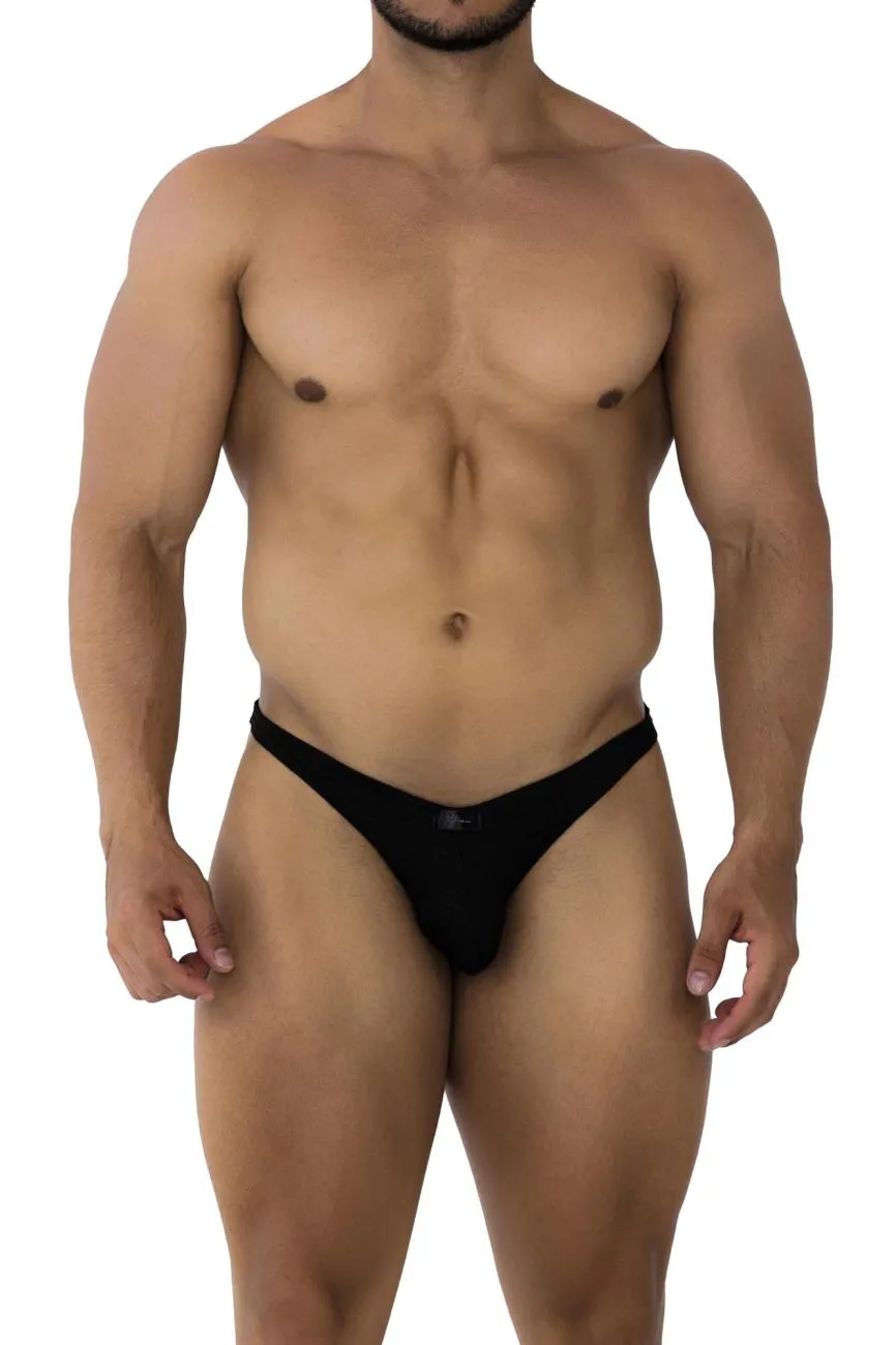 Clothing_Xtremen_Unterwäsche Xtremen 91197 Jacquard-Bikini Farbe Schwarz