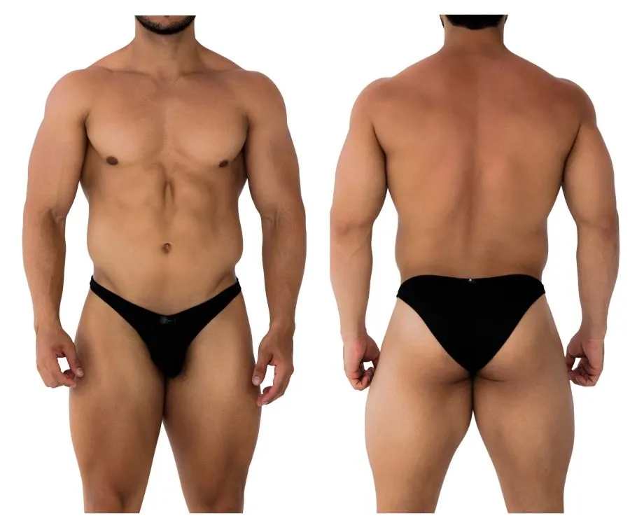 Clothing_Xtremen_Unterwäsche Xtremen 91197 Jacquard-Bikini Farbe Schwarz