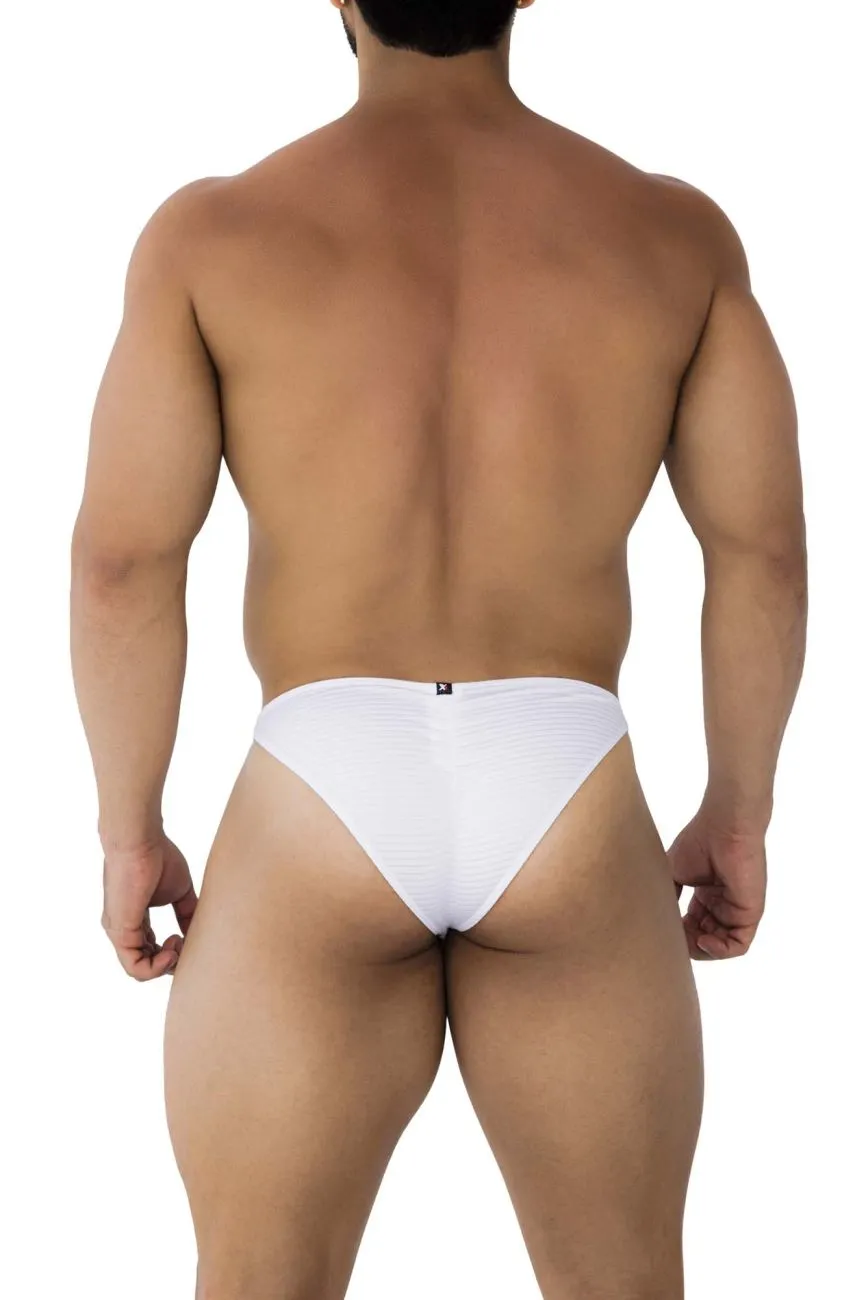 Clothing_Xtremen_Unterwäsche Xtremen 91197 Jacquard-Bikini Farbe Weiß