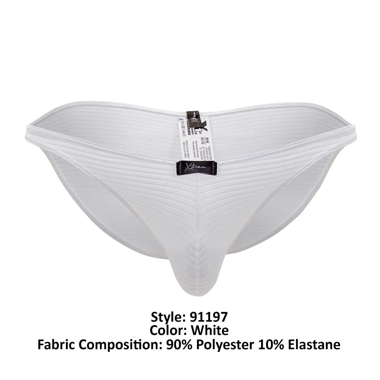 Clothing_Xtremen_Unterwäsche Xtremen 91197 Jacquard-Bikini Farbe Weiß