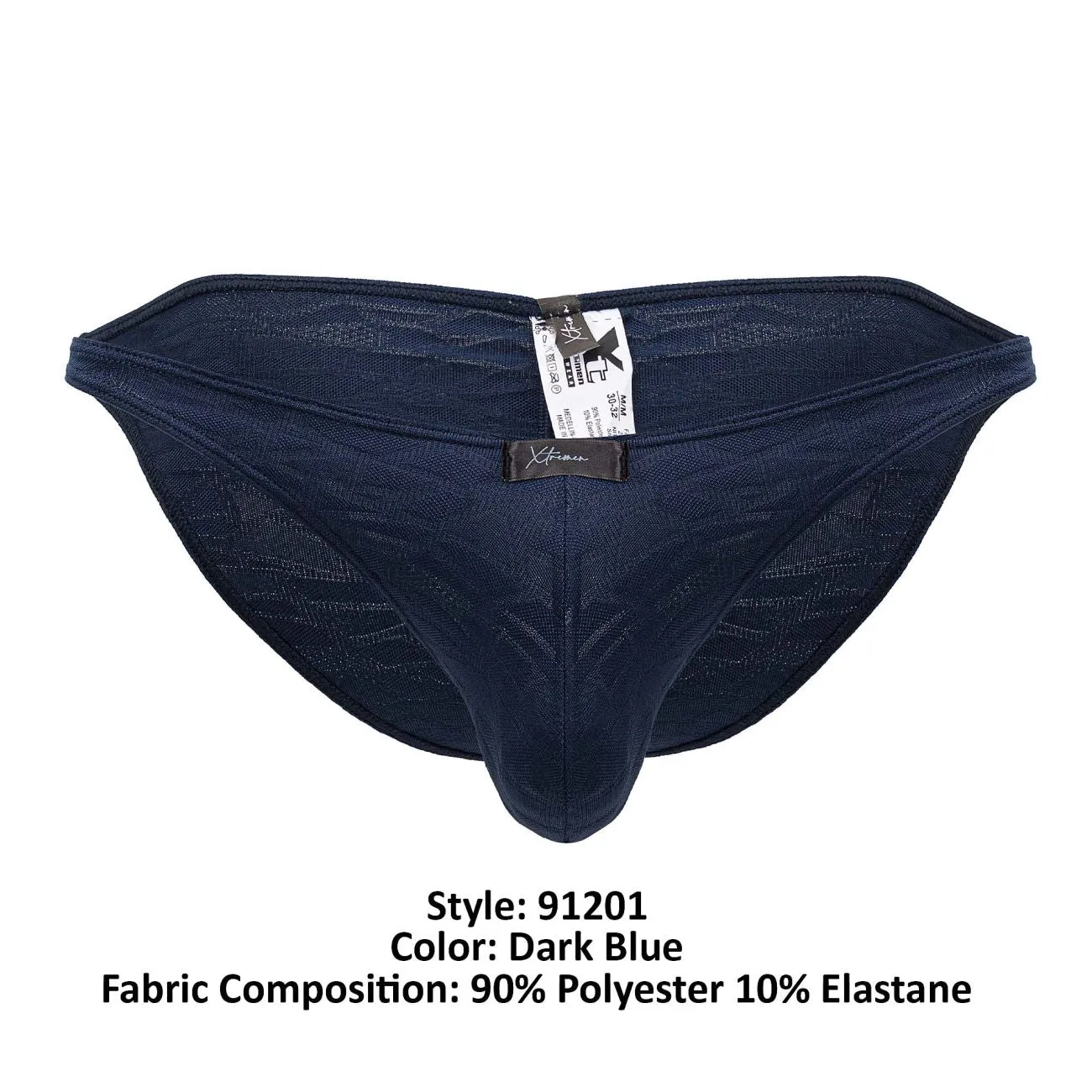 Clothing_Xtremen_Unterwäsche Xtremen 91201 Jacquard-Bikini Farbe Dunkelblau